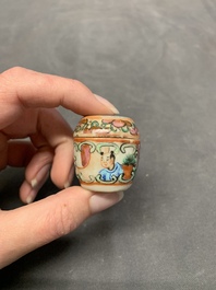 A varied collection of nine Chinese famille rose wares, 19/20th C.