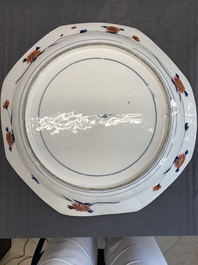 A rare and large Imari-style octagonal dish, Meissen, 18th C.