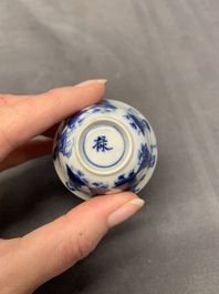 A collection of 17 Chinese blue and white wares, Kangxi/Qianlong