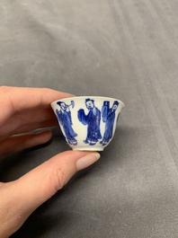 A collection of 17 Chinese blue and white wares, Kangxi/Qianlong