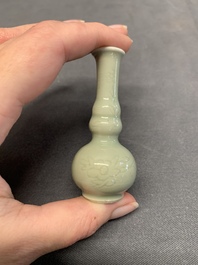 Seven various Chinese monochrome miniature vases, Kangxi/Qianlong