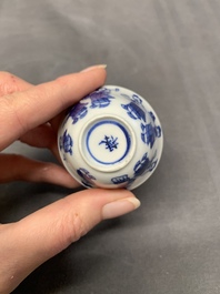A collection of 17 Chinese blue and white wares, Kangxi/Qianlong