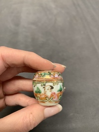 A varied collection of nine Chinese famille rose wares, 19/20th C.
