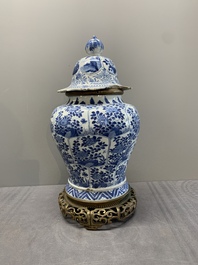 Three Chinese blue and white vases, Kangxi