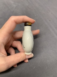 A Chinese famille rose 'grasshopper' snuff bottle, Daoguang mark and of the period
