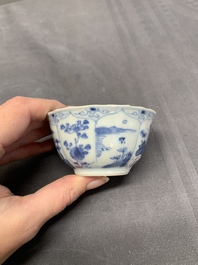 A collection of 17 Chinese blue and white wares, Kangxi/Qianlong