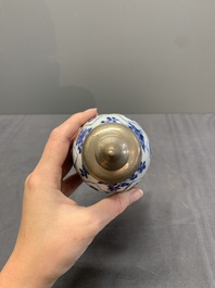 Three Chinese blue and white vases, Kangxi