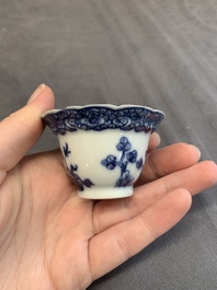 A varied collection of Chinese blue and white, and famille rose tea wares, Qianlong