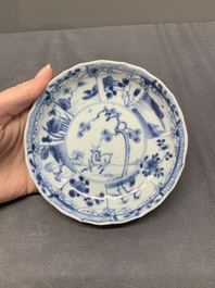 A collection of 17 Chinese blue and white wares, Kangxi/Qianlong