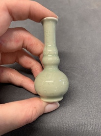 Seven various Chinese monochrome miniature vases, Kangxi/Qianlong