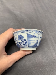 A collection of 17 Chinese blue and white wares, Kangxi/Qianlong