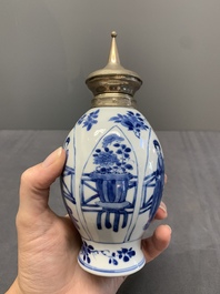 Three Chinese blue and white vases, Kangxi