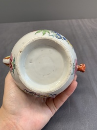 A Chinese famille rose 'dragon spout' teapot with floral design, Yongzheng/Qianlong