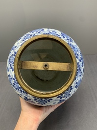 Three Chinese blue and white vases, Kangxi