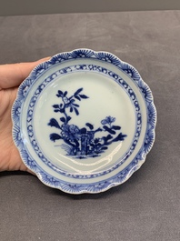 A varied collection of Chinese blue and white, and famille rose tea wares, Qianlong