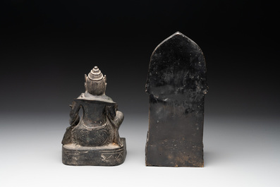 Two South-East Asian bronze figures of Buddha, 18/19th C.