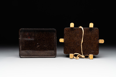 Ten various Japanese lacquerwares, Meiji, 19th C.