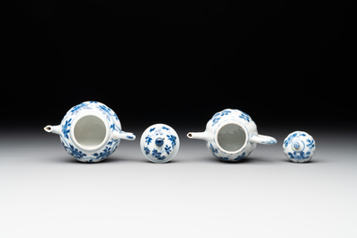 A varied collection of 13 Chinese blue and white wares, Kangxi/Qianlong