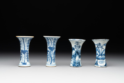 A varied collection of 13 Chinese blue and white wares, Kangxi/Qianlong