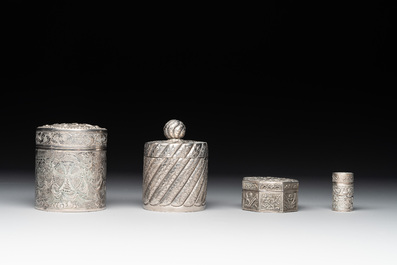 A varied collection of Chinese and Thai silverware, 19/20th C.