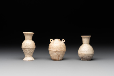A collection of nine Chinese white-glazed and cream-glazed wares, incl. Dehua, Song/Ming