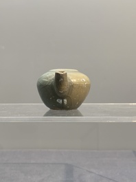 A Chinese Longquan celadon water dropper, Song