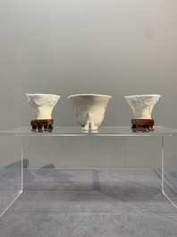 Seven Chinese Dehua blanc de Chine wares, 18th C. and later