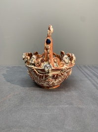 A rare Hispano-Moresque lustre-glazed basket and a porringer, 16/17th C.