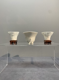 Seven Chinese Dehua blanc de Chine wares, 18th C. and later
