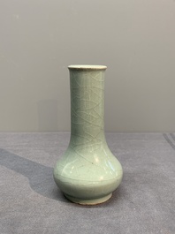 A Chinese Longquan celadon bottle vase, Song