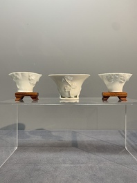 Seven Chinese Dehua blanc de Chine wares, 18th C. and later