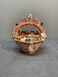 A rare Hispano-Moresque lustre-glazed basket and a porringer, 16/17th C.