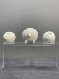 Seven Chinese Dehua blanc de Chine wares, 18th C. and later