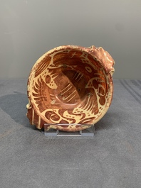 A rare Hispano-Moresque lustre-glazed basket and a porringer, 16/17th C.