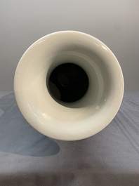 A Chinese famille rose 'Ba Xian Zhu Shou 八仙祝壽' vase, Qianlong mark, 20th C.