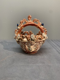 A rare Hispano-Moresque lustre-glazed basket and a porringer, 16/17th C.