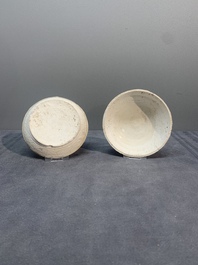 A collection of nine Chinese white-glazed and cream-glazed wares, incl. Dehua, Song/Ming