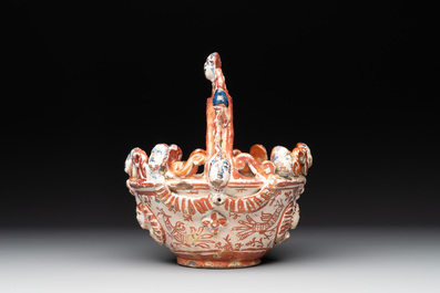 A rare Hispano-Moresque lustre-glazed basket and a porringer, 16/17th C.