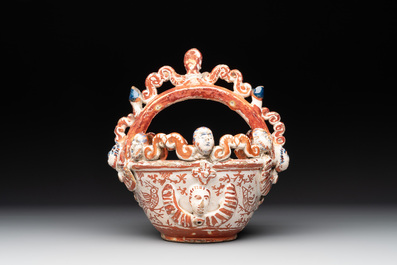 A rare Hispano-Moresque lustre-glazed basket and a porringer, 16/17th C.
