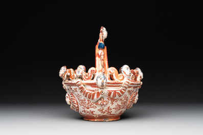A rare Hispano-Moresque lustre-glazed basket and a porringer, 16/17th C.
