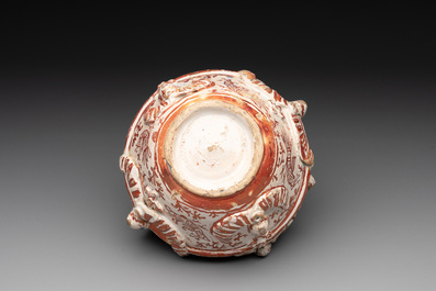 A rare Hispano-Moresque lustre-glazed basket and a porringer, 16/17th C.