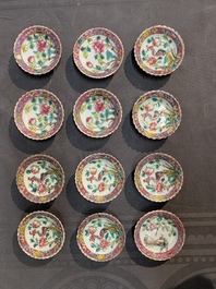 A collection of 16 Chinese famille rose wares for the Straits or Peranakan market, 19th C.