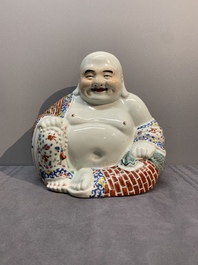 A Chinese famille rose lady and a Buddha, 19/20th C.