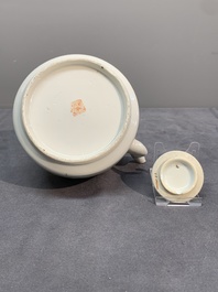 A varied collection of seven Chinese famille rose, verte and monochrome wares, 19th C.