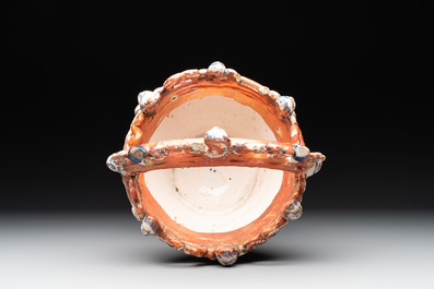A rare Hispano-Moresque lustre-glazed basket and a porringer, 16/17th C.
