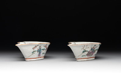 A Chinese famille rose nine-piece sweetmeat or rice table set, Tongzhi mark, 19th C.