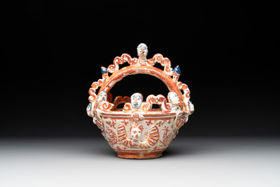 A rare Hispano-Moresque lustre-glazed basket and a porringer, 16/17th C.