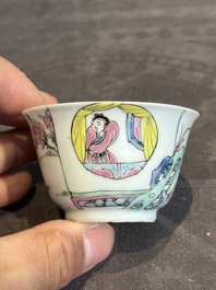 A fine Chinese famille rose 'Xi Xiang Ji' cup and saucer, Yongzheng