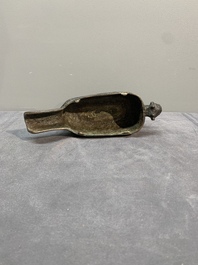 Two Chinese bronze buffalo-form vessels and covers, 'xizun 犧尊', Ming
