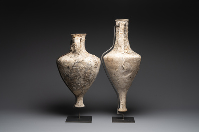 Two Roman terracotta wine or oil transport amphorae, 2nd/1st C. B.C.